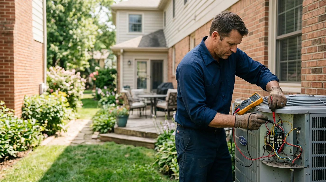 HVAC technician working near Herrick Center, PA